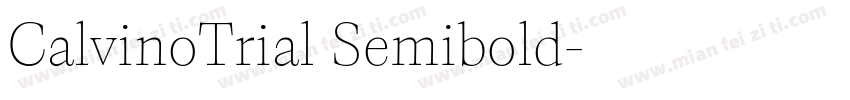 CalvinoTrial Semibold字体转换